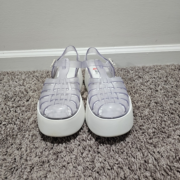 Melissa Possession Plato White Platform Sandals Size 7 - Picture 2 of 8